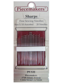 Piecemakers Sharps Fine Sewing Needles Size 5/10 New!