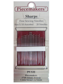 Piecemakers Sharps Fine Sewing Needles Size 5/10 Nieuw!