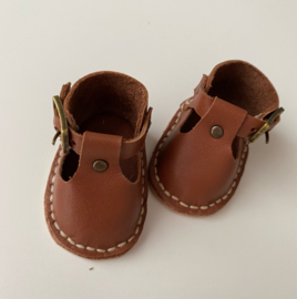Puppenschuh 5,5 cm "Rotbraun"