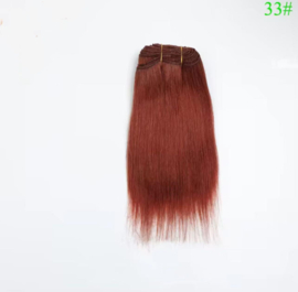 Weft "Dark Auburn" straight / 100 gram "Goat Hair"