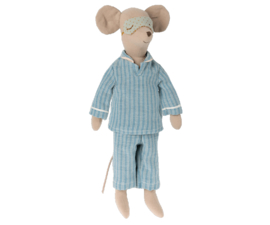 Maileg Medium mouse, Pyjamas 17-2401-00