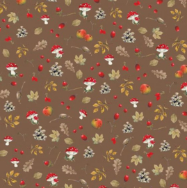 Acufactum cotton fabric Forest Mushroom Autumn-Winter New!