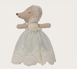 Maileg Baby mouse in gown - mint 17-6000-01 Nieuw!