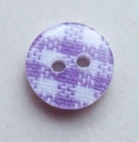 Gingham Button Lila 9 mm