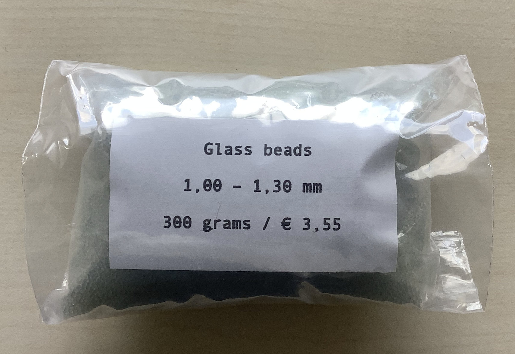 Glass beads extra extra fine 1.00 - 1.30 / 300 grams