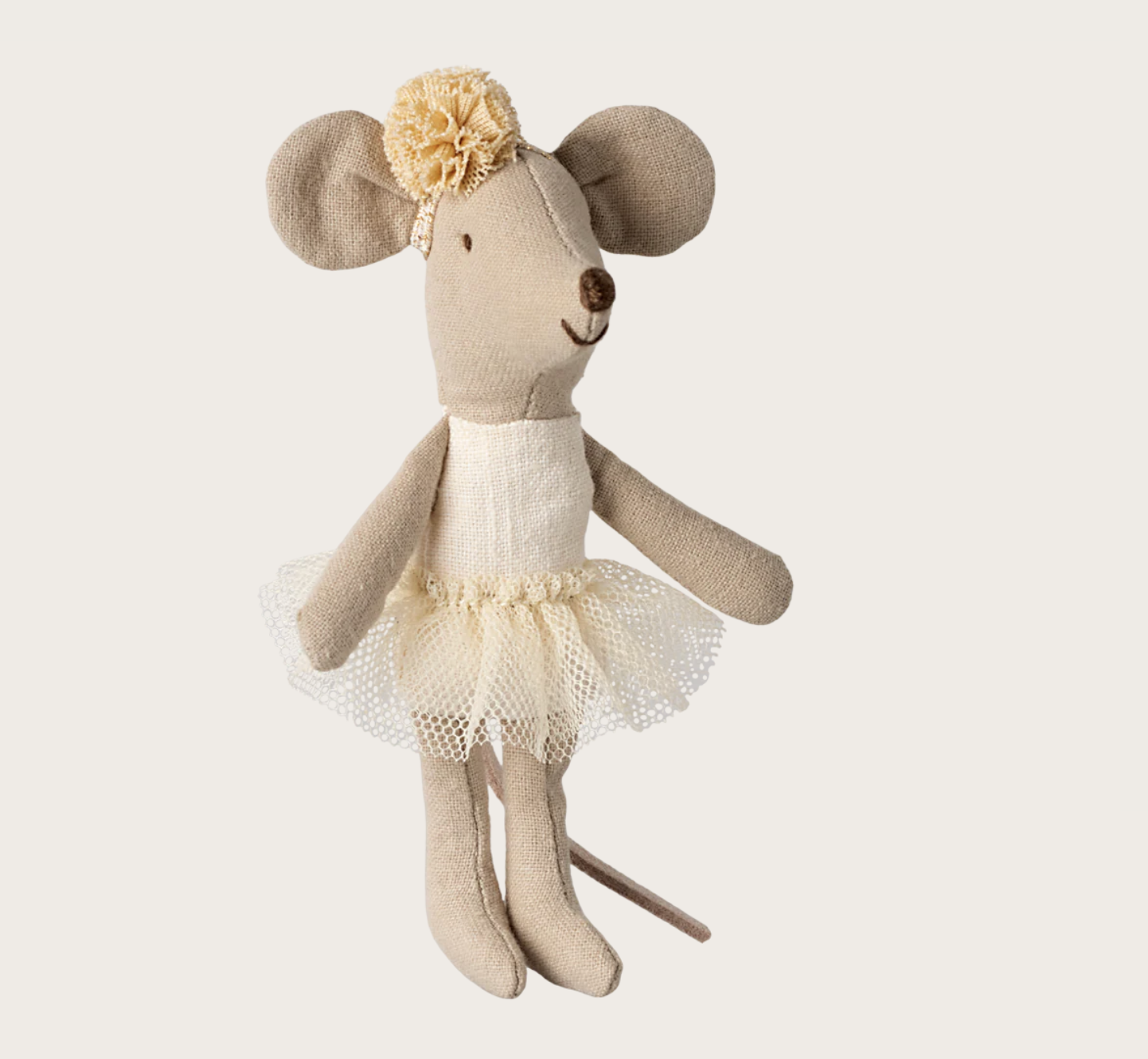 Maileg Ballerina Mouse, Little sister - Off white 17-4107-00 Neu!