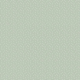 Acufactum Cotton Fabric dots gray-green white