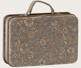 Maileg Small suitcase, Blossom - Grey 19-3602-01