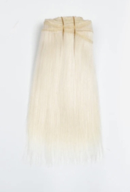 Weft "Pale Blonde" Glatt 613/100 gram "Ziegenhaar"