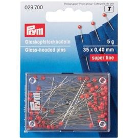 Prym steel glass headed pins reed