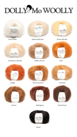 DollyMo WOOLLY Mohair mix pack of  13 balls  50 gram
