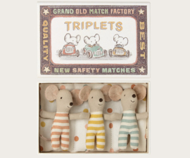Maileg Triplets, Baby mice in matchbox 17-3001-01 Nieuw!