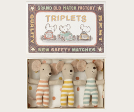 Maileg Triplets, Baby mice in matchbox 17-3001-01 Neu!