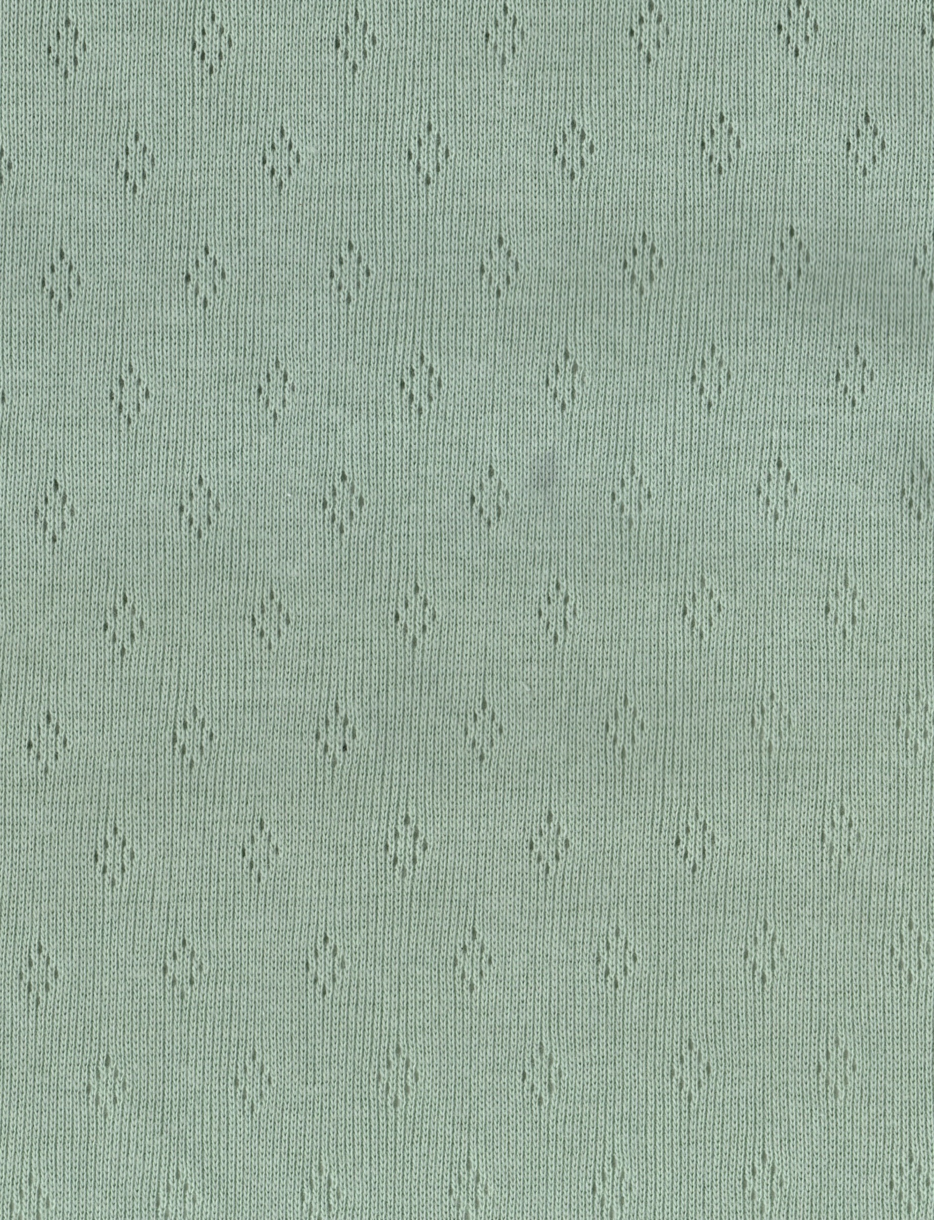 Pointelle/Pique Katoen - Dusty Green