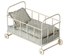 Maileg Cot Bed, Micro - Blue 11-1118-01