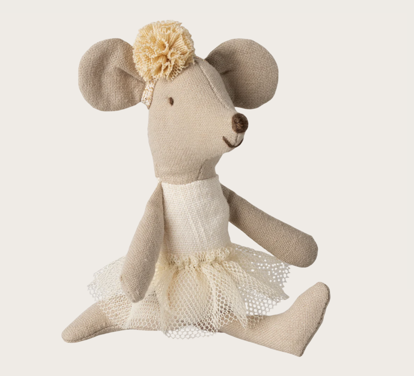 Maileg Ballerina Mouse, Little sister - Off white 17-4107-00 New!