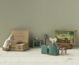 Maileg Grandma and Grandpa mice in cigarbox 17-3303-00 