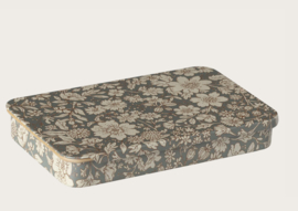 Maileg Metal box w. sliding lid, Blossom - Blue 19-4603-00