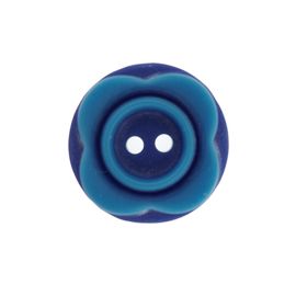 Button Flower shaped Blue New!
