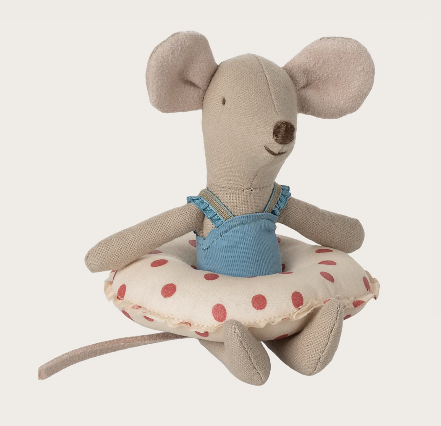 Maileg Beach mouse with float, Little sister - Red dot 17-5102-01 New!