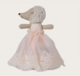 Maileg, Baby mouse in gown - powder 17-6000-00 Nieuw!