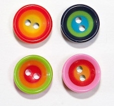 Buttons Colorful Circles 10 mm