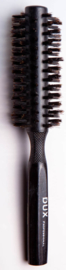 Wooden round pure boar bristle hair brush  in anthracite colour