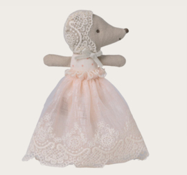 Maileg, Baby mouse in gown - powder 17-6000-00 Nieuw!