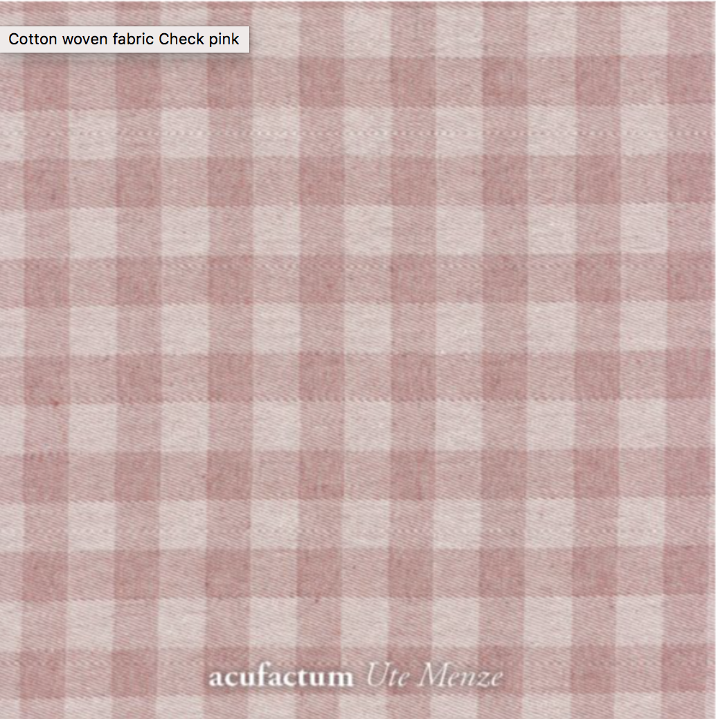 Acufactum cotton woven fabric check pink 3523-1601-77