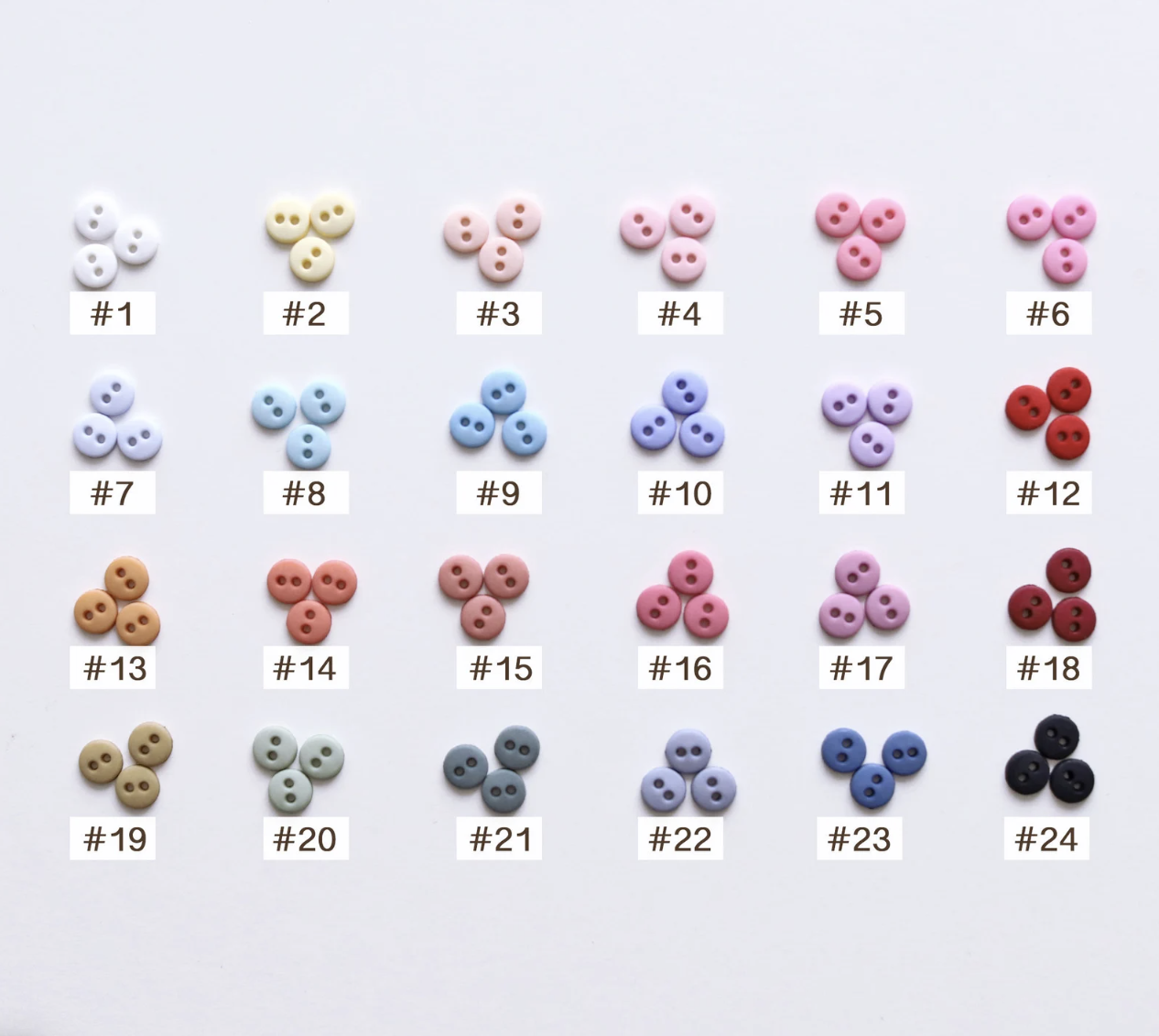 Buttons Doll Size 6 mm #1 - #9