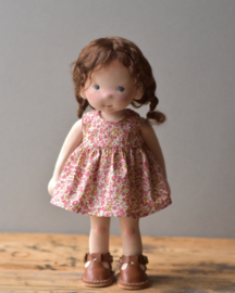 JD644-M11 "Brunette" Mode Mohair Blyth Pruik maat 9-10 inch/23-26 cm