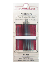 Piecemakers Milliners Fine Sewing Needles Assorted Size 3/9 New!