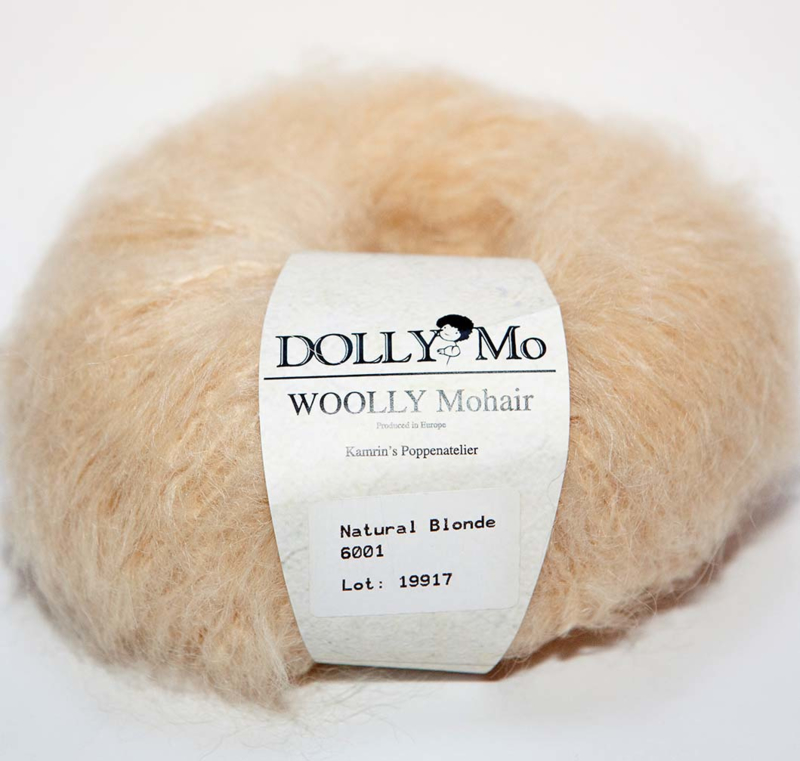DollyMo "Woolly" Mohair nr. 6001 Natural Blonde