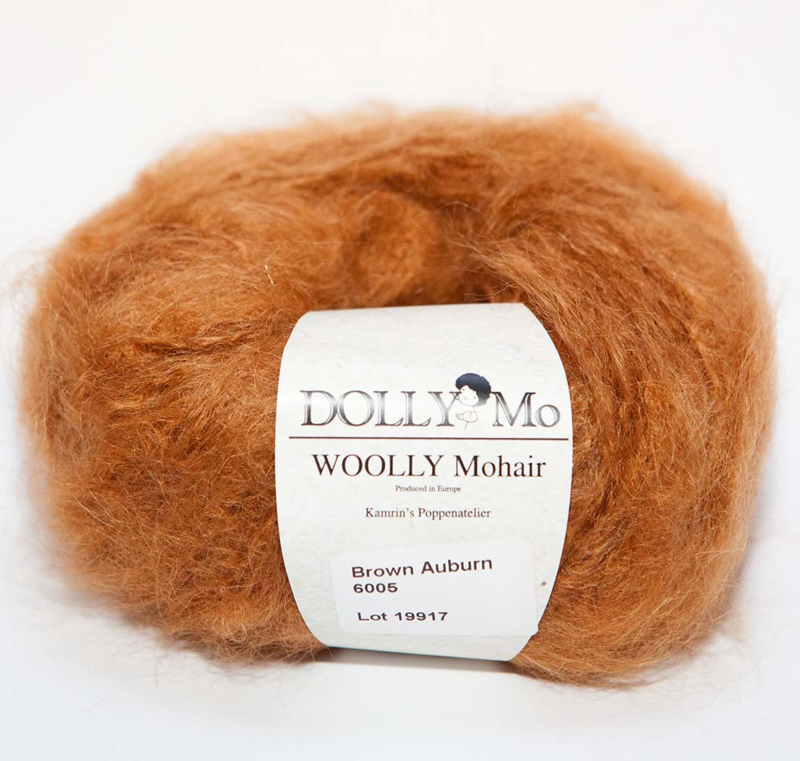 DollyMo "Woolly" Mohair 6005  Brown Auburn