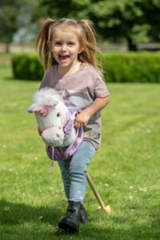 Stokpaardje Kind Bella Wit (eenhoorn)