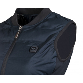 bodywarmer met verwarming zwart waterafstotend, geleverd met powerbank