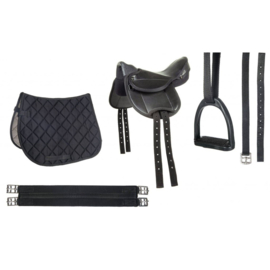 shetland zadel set zwart