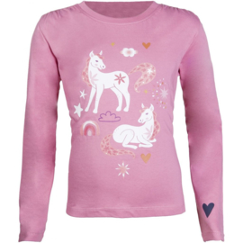 tshirt met lange mouw pony dream roze maat 98 tm 140