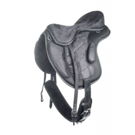 Boomloos zadel zwart 16 17 of 18 inch