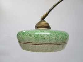 Hanglamp 2 lichts rond met glas groen