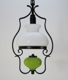 Hanglamp met glas olielamp