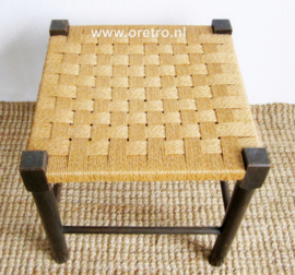 Kruk hout met sisal