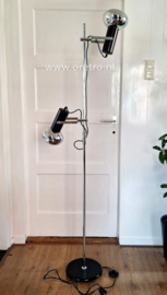 Vloerlamp Herda chroom zwart