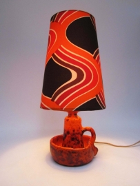 Tafellamp keramiek oranje