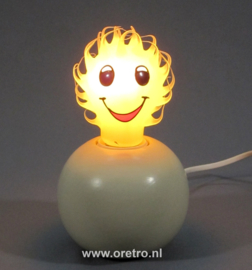 Lamphouder keramiek met gloeilamp smiley