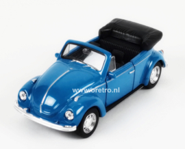 Modelauto VW Kever cabrio blauw  1:34