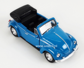 Modelauto VW Kever cabrio blauw  1:34