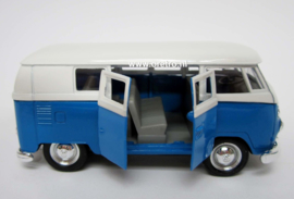 Modelauto VW bus T1 blauw  1:34