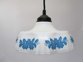 Hanglamp wit en blauw met katrol