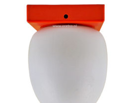 Plafondlamp Ei matwit + oranje houder